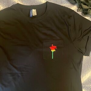 Black h&m cuffed sleeve t-shirt